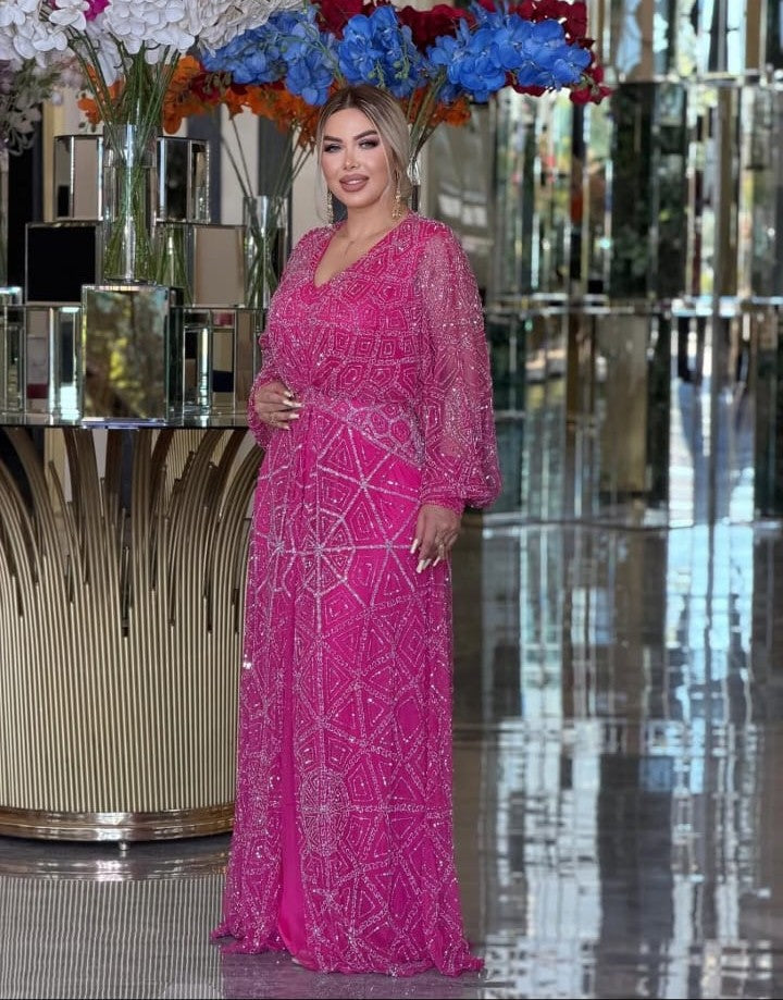Ruby Radiance Couture Gown