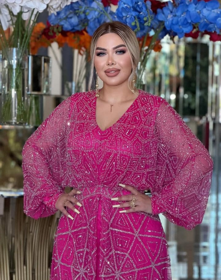 Ruby Radiance Couture Gown
